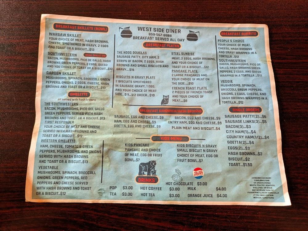 West Side Diner First Responders Omelette
